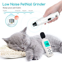 Bonve Pet - Molinillo de uñas eléctrico inalámbrico de 2 velocidades para gatos, recargable, cortadora de uñas de bajo ruido, sin dolor, para perros y gatos pequeños y medianos, grandes - BESTMASCOTA.COM