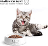 YHY Cuenco de cerámica para comida de gatos, 283 ml, no deslizante, cuenco para comida de gato, ancho y espeso, diseño elegante, color blanco, 6.5 pulgadas - BESTMASCOTA.COM