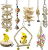 Deloky 8 paquetes de juguetes para masticar loros de madera natural, jaula colgante para pájaros, ideal para pequeños periquitos, cacatúas, conures, pinzones, periquitos, loros, pájaros enamorados - BESTMASCOTA.COM