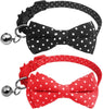 CHUKCHI Cat Collar Breakaway with Cute Bow Tie and Bell for Kitty and Some Puppies (red+Black) (red+Black) - BESTMASCOTA.COM