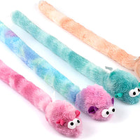 Chiwava 4 paquetes de 15 pulgadas de largo suave peluche gato juguetes ratones rustle sonido pequeño ratón actividad interactivo juguete - BESTMASCOTA.COM