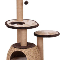 PetPals - Cuerda de papel hecha a mano con forma de cuenco natural con perca de árbol para gatos - BESTMASCOTA.COM
