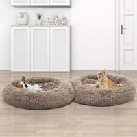 MIXJOY Cama ortopédica para perro, cómoda cama redonda para perro, ultrasuave, lavable, para perro y gato, cojín cama (22.8 in/29.9 in/35.8 in) - BESTMASCOTA.COM