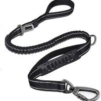 Correa para perro resistente, especialmente para perros grandes de hasta 150 libras, 6 pies, reflectante para entrenamiento, absorción de golpes, correa elástica con hebilla para cinturón de seguridad de coche, 2 asas acolchadas para control adicional - BESTMASCOTA.COM