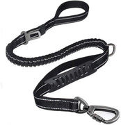 Correa para perro resistente, especialmente para perros grandes de hasta 150 libras, 6 pies, reflectante para entrenamiento, absorción de golpes, correa elástica con hebilla para cinturón de seguridad de coche, 2 asas acolchadas para control adicional - BESTMASCOTA.COM