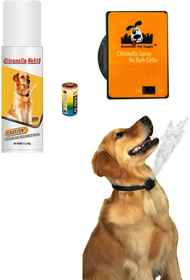 Downtown – Kit para mascotas con cuello de citronela en spray, antiladrillos para perros – Collar seguro y eficaz y con control de ladridos para perros - BESTMASCOTA.COM