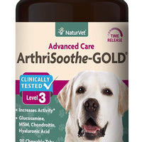 naturvet clínicamente probado arthrisoothe-gold Cuidado de Articulaciones Nivel 3 Advanced para perros y gatos, Chewable Pastillas, fabricado en EE. UU. - BESTMASCOTA.COM