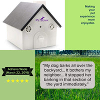Dispositivo antiladridos | Dispositivos de disuasión para perros – Birdhouse | Libro electrónico gratis sobre consejos | Detener a los vecinos ladridos de perros – Sin dispositivos de ladrido | Caja de ladridos para exteriores, control de ladridos ultrasó - BESTMASCOTA.COM