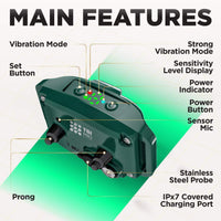 [Actualizado 2020] Bark Collar Profesional Dual Vibración Motor - No-Shock Humane V7 para perros pequeños y medianos - Chipset recargable - Collar antiladridos para detener ladridos impermeable - Control seguro de mascotas - BESTMASCOTA.COM
