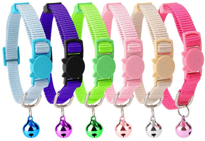 Gato Collar Set 6pcs escindidas con campana de seguridad para Kitty - BESTMASCOTA.COM