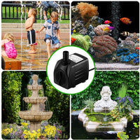 PULACO 400GPH Submersible Water Pump with 5 ft Tubing, 25W Durable Fountain Water Pump for Pond Fountain, Aquariums Fish Tank, Statuary, Hydroponics - BESTMASCOTA.COM