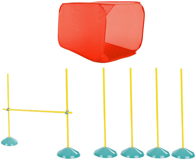 Juego para principiantes de agilidad Zip Zoom para perros, de interior, con túnel, postes para zigzaguear, obstáculos de salto de altura por Outward Hound - BESTMASCOTA.COM