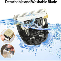 Maxshop Kit de corte de pelo para perros y gatos. Clippers eléctrico de bajo ruido recargable inalámbricos (Oro + Negro) - BESTMASCOTA.COM
