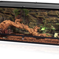 REPTIZOO terrario de cristal repelente, puerta corredera con pantalla de ventilación Reptile Terrarium cerca de 48.0 in x 17.7 in x 17.7 in - BESTMASCOTA.COM