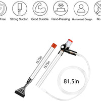 STARROAD-TIM - Kit de limpieza de grava de acuario con boquilla larga, cambiador de agua para cambiar el agua y filtro de limpieza de grava con botón de presión de aire y controlador de flujo de agua ajustable, sin BPA - BESTMASCOTA.COM