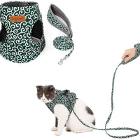 Juego de arnés y correa para gatos de Kismaple, ajustable suave malla transpirable con arnés para gatos gatitos - BESTMASCOTA.COM