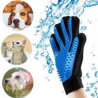FMU [versión mejorada] guante de aseo para mascotas, guante eficaz para eliminar el pelo de mascotas, guante de cepillo de desenredado suave con diseño mejorado de cinco dedos, perfecto para mano izquierda y derecha, perro gato, caballo, pelo largo corto - BESTMASCOTA.COM