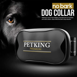 petking – eficaz anti corteza Collar de perro | Seguro & hummane no ladridos de dispositivo de control para detener tamaño pequeño, mediano y grande razas | Sin golpes spray o ayuda | Mejor 2018 anti-ladrido sonido y tecnología de vibración - BESTMASCOTA.COM