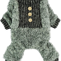 fitwarm Fuzzy Fleece perro de mascota Ropa Térmica Para pijamas Pjs Escudo Jumpsuit - BESTMASCOTA.COM