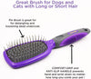 Pet cepillo para polvo por hertzko – Ideal para desenredar y quitar Loose UNDERCOAT o Galpón Fur – adecuado para perros y gatos con largas o de pelo corto – Ideal para cepillado diario - BESTMASCOTA.COM