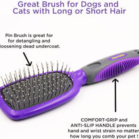 Pet cepillo para polvo por hertzko – Ideal para desenredar y quitar Loose UNDERCOAT o Galpón Fur – adecuado para perros y gatos con largas o de pelo corto – Ideal para cepillado diario - BESTMASCOTA.COM
