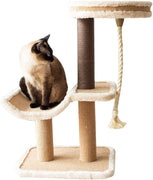 Catry, cuna de árbol para gatos con postes de sisal natural y cuerda de amarre para gatitos, S talla, Básico - BESTMASCOTA.COM