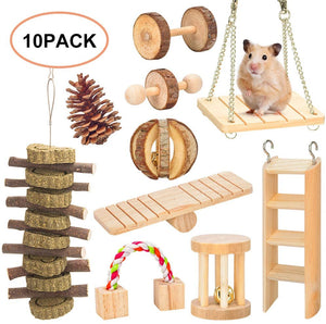 Juguetes para masticar de hámster, conejos de cobaya, rata, gérbil, juguetes para masticar, accesorios, bolas de sandía de madera natural, rodillo de campana, cuidado de los dientes, juguete molar para chinchilla, pájaro, conejo. - BESTMASCOTA.COM