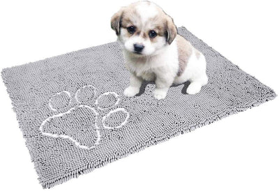 Cosyroom - Felpudo de felpilla de microfibra para perros sucios ultra absorbente para perro, se puede lavar a máquina, L, gris - BESTMASCOTA.COM