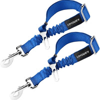 URPOWER Cinturón de seguridad para perro, 2 unidades, cinturón de seguridad ajustable para mascotas, cinturón de seguridad para vehículos, nailon, resistente, elástico y duradero, cinturón de asiento de coche para perros, gatos y mascotas - BESTMASCOTA.COM