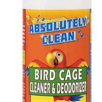 Limpiador y desodorizante para jaulas de pájaros absolutamente limpio, solo pulverizar/limpiar, elimina de forma segura y fácil los desperfectos de aves de forma rápida y fácil, fabricado en los Estados Unidos - BESTMASCOTA.COM