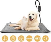 Toozey Almohadilla de calentamiento para mascotas, con temporizador, ajustable, impermeable, para gatos y perros con cable resistente a la masticación, almohadillas eléctricas para perros y gatos - BESTMASCOTA.COM