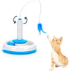 Vealind Juguetes interactivos para gatos de interior con rotación automática de 360 ° de pluma y timbre de timbre de bola de juguete - BESTMASCOTA.COM