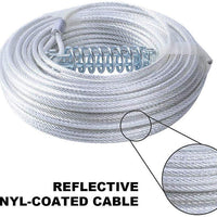PUPTECK Cable reflectante para perro – Cable de amarre de peso pesado de 100 pies con corredor de 10 pies para perro de hasta 125 libras - BESTMASCOTA.COM