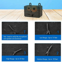 Dispositivo de control de corteza para perros Lazaga, antiladridos ultrasónicos para perros, control de corteza sónica y silenciador para detener ladridos, negro - BESTMASCOTA.COM