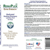 Champú para perros tratados por sarna. Champú antihongos RenuPlex, extra fuerte para perros. Elimina sarna, ácaros y costras. Champú antihongos, All Natural para perro. . - BESTMASCOTA.COM