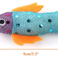 Juguete de 12 piezas 3.5" Catnip gato juguetes peces suave brillante juguete gatito Juego interactivo varios colores - BESTMASCOTA.COM