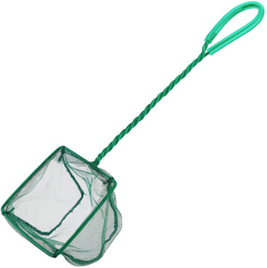 Pawfly 4 Inch Aquarium Net Fine Mesh Small Fish Catch Nets with Plastic Handle - Green - BESTMASCOTA.COM