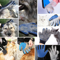 AUBBC - Guantes de aseo para mascotas, 5 unidades, 259 suaves, con 1 cepillo de dientes de doble cabeza, 2 cepillos de dientes de dedo, 1 juguete de cuerda, herramienta de desenredado para gatos y perros - BESTMASCOTA.COM