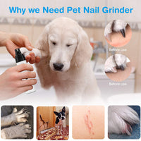 Belita Amy Dog Nail Grinder-Electric Dog Nail Trimmer Clipper, 2-Speed Low Noise Rechargeable Pet Nail Trimmer, Painless Paws Grooming and Smoothing for Small Medium Large Dogs and Cats - BESTMASCOTA.COM