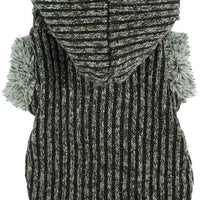Fitwarm sudaderas tejidas para perros. Abrigo. Suéter. Chamarra con capucha para mascota, color gris. - BESTMASCOTA.COM