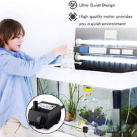 Bomba de agua sumergible para estanque VicTsing 80 GPH, acuario, bomba de agua Hidroponico con 5.9 pies, cable de alimentación. - BESTMASCOTA.COM