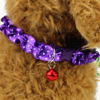 Flyup collares para gato, 7 piezas collar para gatito con hebilla de liberación de seguridad y campana, encaje colorido - BESTMASCOTA.COM