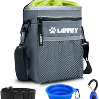 Bolsa de entrenamiento para perros pequeños a grandes, bolsa de entrenamiento para perros pequeños y grandes, bolsa de regalo para bocadillos para entrenamiento de recompensa, caminar, clip de metal, cinturón de cintura, correa de hombro, dispensador de b - BESTMASCOTA.COM