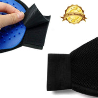 FMU [versión mejorada] guante de aseo para mascotas, guante eficaz para eliminar el pelo de mascotas, guante de cepillo de desenredado suave con diseño mejorado de cinco dedos, perfecto para mano izquierda y derecha, perro gato, caballo, pelo largo corto - BESTMASCOTA.COM