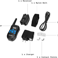 Mockins - Collar para perros con vibración de pitido y control remoto electrónico 100% resistente a la lluvia – Collar de distancia de 990 pies para perros ... - BESTMASCOTA.COM