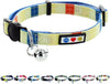 Pawtitas Collar de gato multicolor con hebilla de seguridad extraíble para gato, collar de gato - BESTMASCOTA.COM