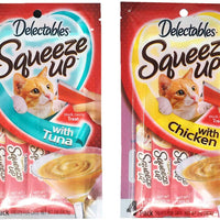 Delectables Squeeze Up Hartz Cat Treats Variety Pack de 2 sabores (Tuna, pollo; 2,0 oz cada uno) - BESTMASCOTA.COM
