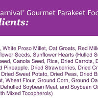 F.M. Brown 's tropical Carnaval Periquito Alimentos Gourmet, nutritionally Enhanced dieta diaria con frutas, vegetales, frutos secos, semillas y frijoles,, vitamin-nutrient Fortificados, 2lb - BESTMASCOTA.COM