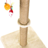 Akarden rascador de gato, 360 grados, rascador de garra de gato con bola colgante, muebles de gato, felpa suave y suave, 26.3 pulgadas de altura - BESTMASCOTA.COM