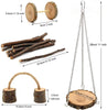 ZALOVA - Juguetes de cobaya, 9 piezas de madera natural de pino hámster masticar juguetes ratas chinchillas juguetes accesorios mancuernas de ejercicio, rodillo de cuidado de dientes molar juguete para conejos jerbiles - BESTMASCOTA.COM